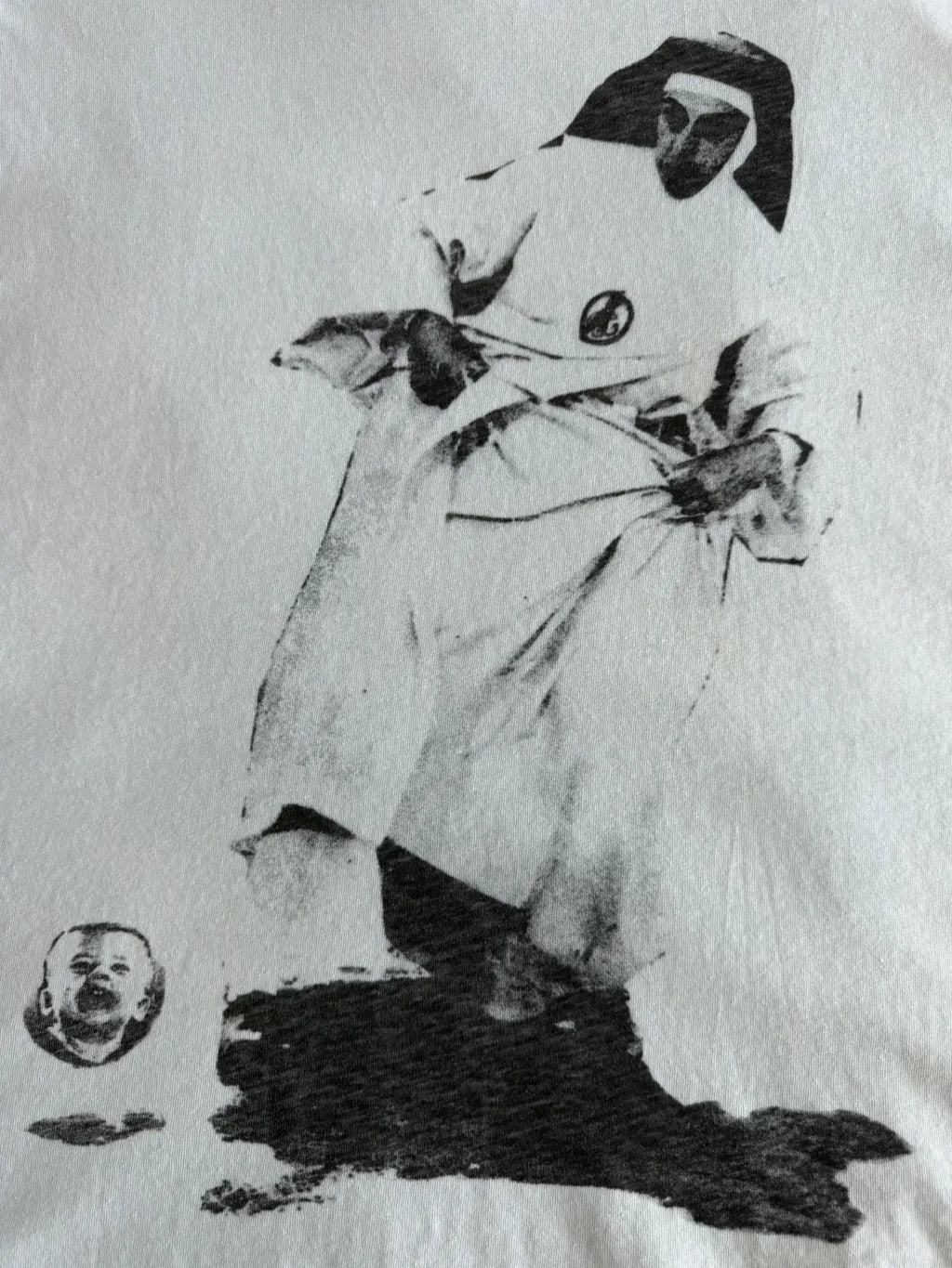 Nun Kicks Baby T-shirt Tee