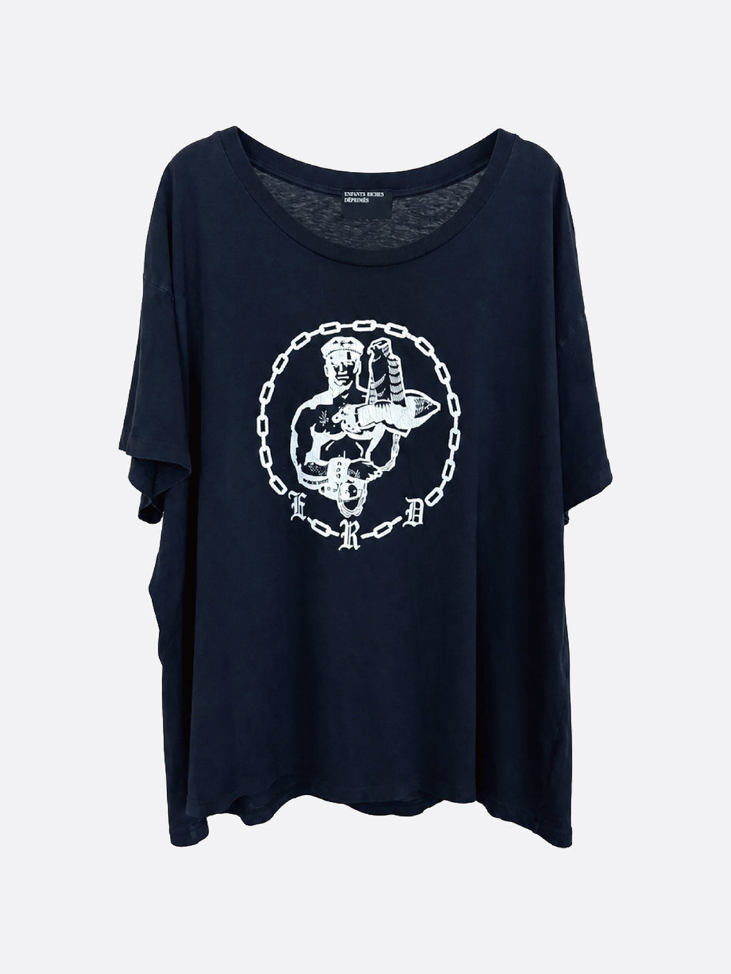 Navy Chain Graphic Tee T-Shirt