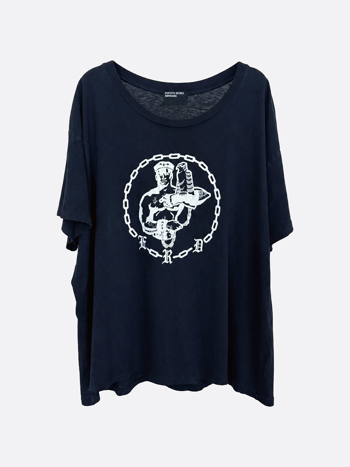 Navy Chain Graphic Tee T-Shirt