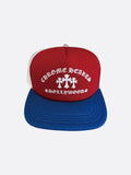 Chrome Hearts Red White Blue Trucker Hat USA 4th Of July