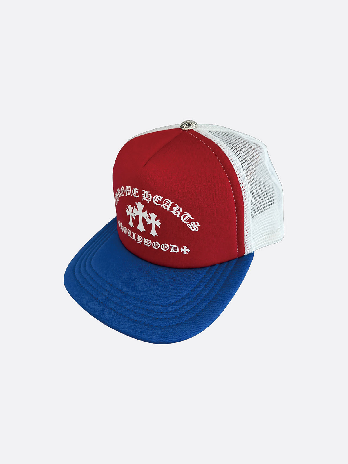 Chrome Hearts Red White Blue Trucker Hat USA 4th Of July