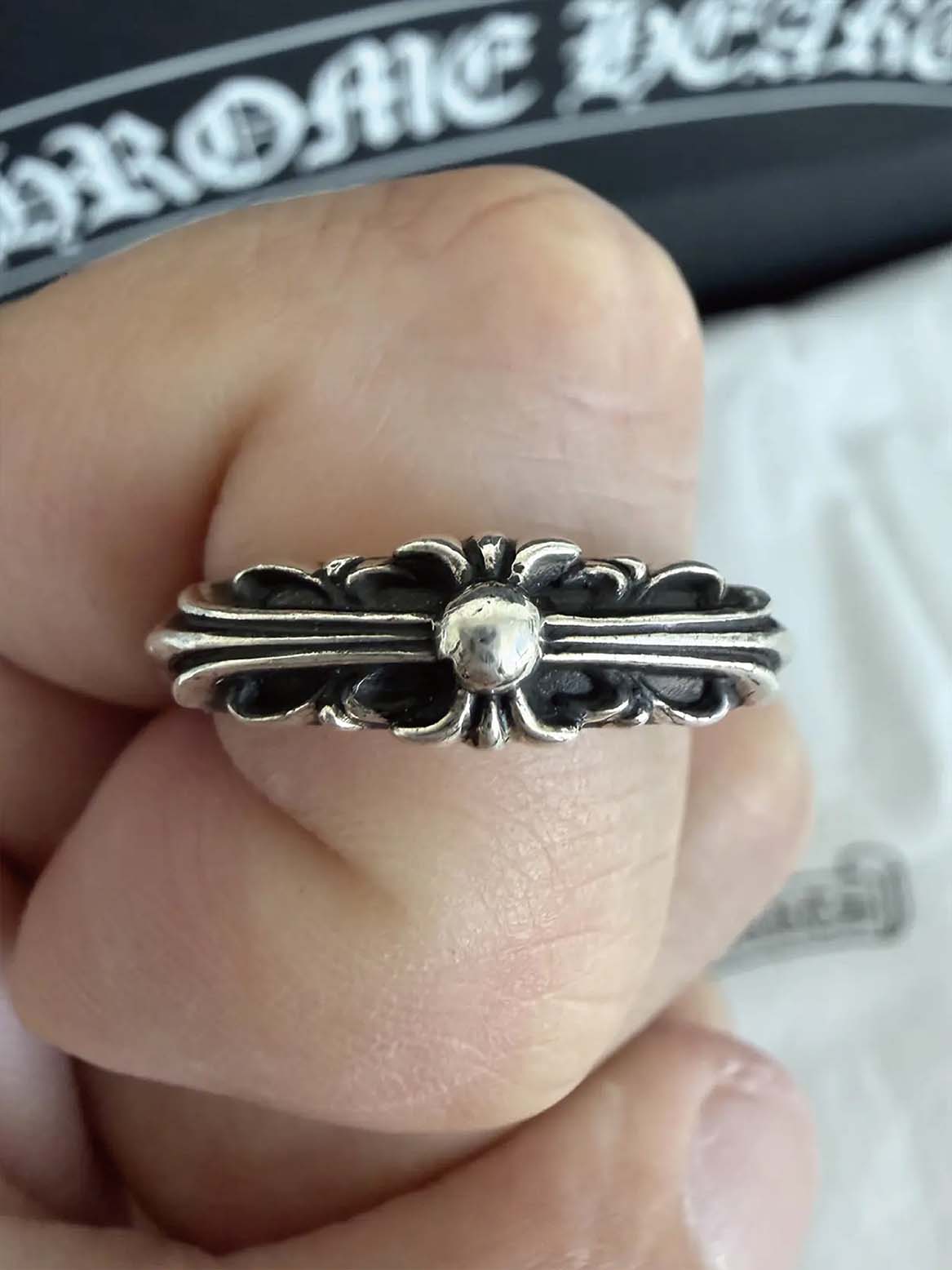 Baby Floral Cross Ring