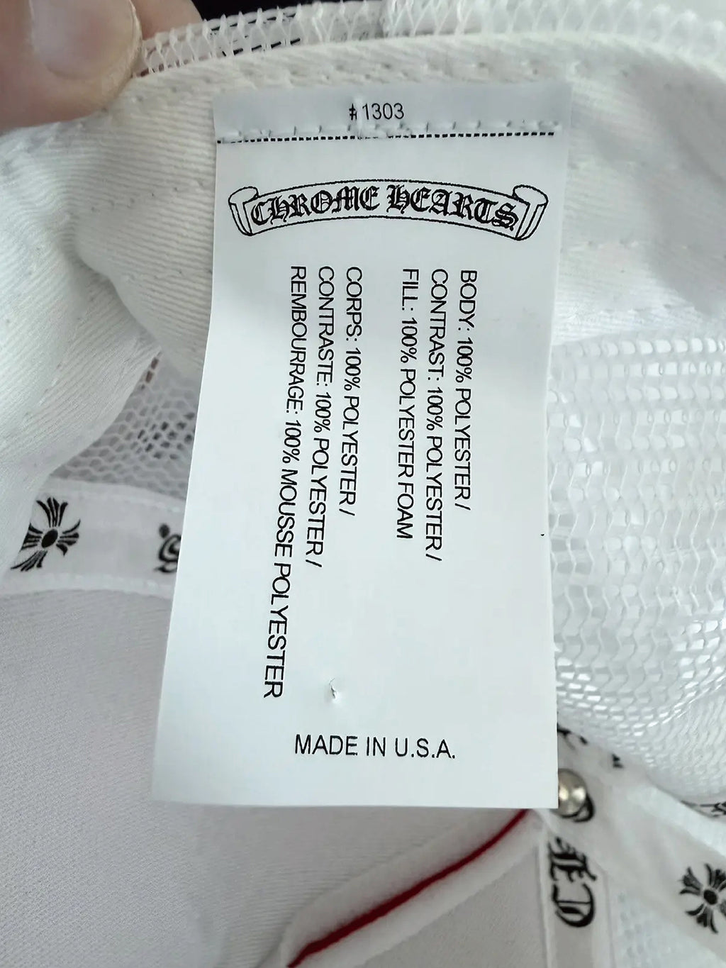 Chrome Hearts Red White Blue Trucker Hat USA 4th Of July