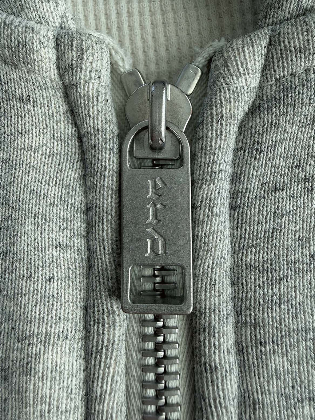 Grey Assemblage Zip Up Hoodie
