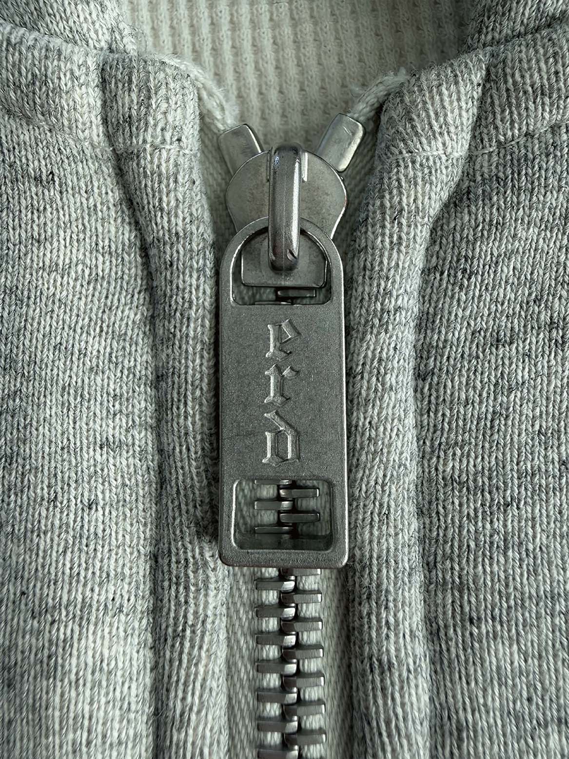 Grey Assemblage Zip Up Hoodie