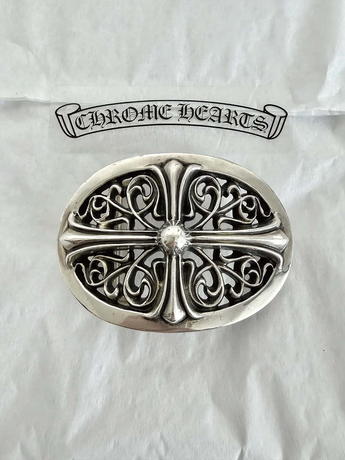 Oval Cross Belt Buckle