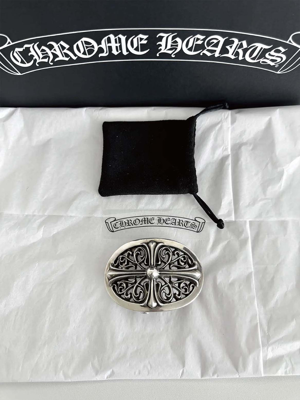 Oval Cross Belt Buckle
