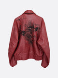 Opium Den Frank Red Leather Jacket