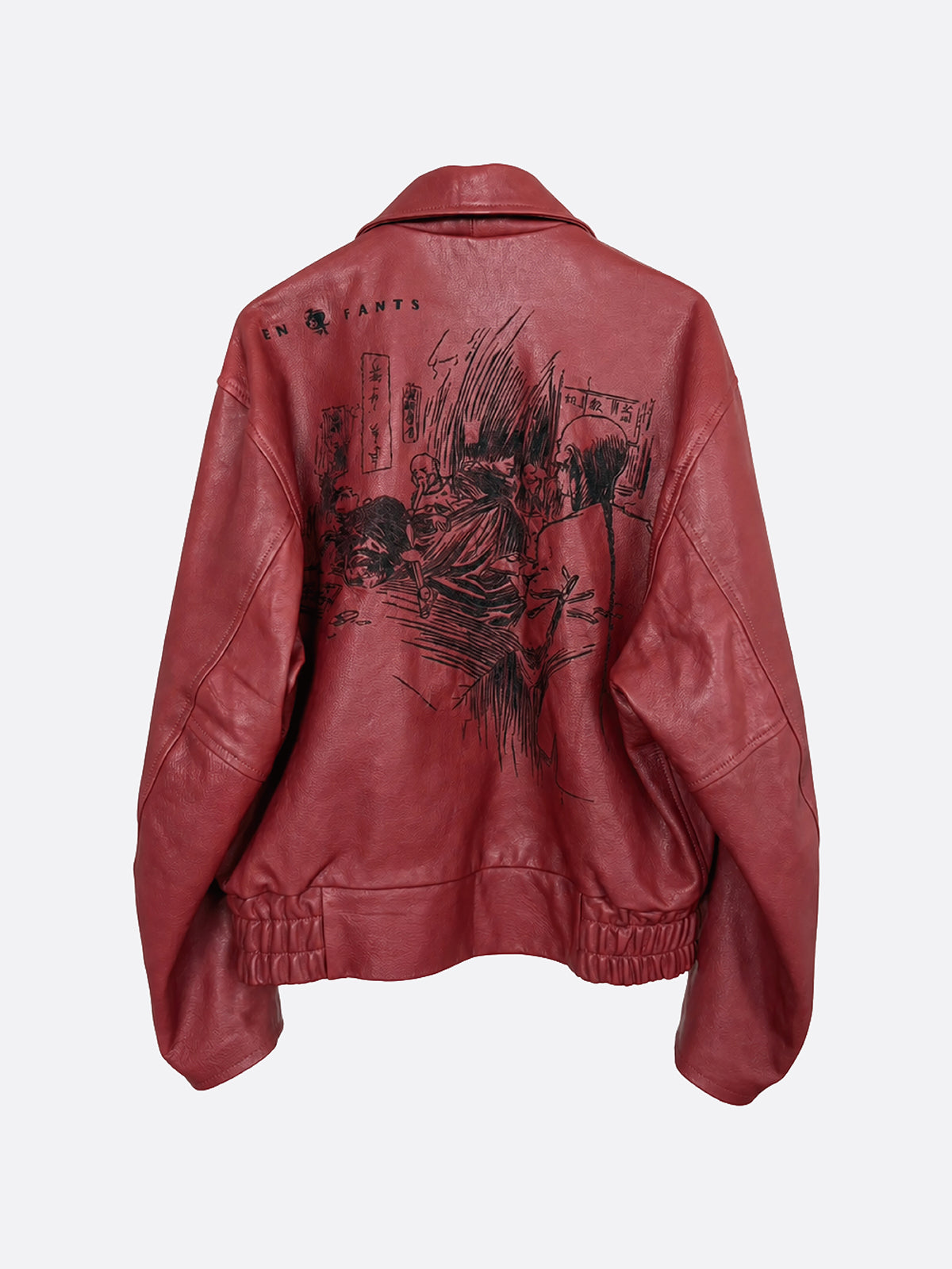 Opium Den Frank Red Leather Jacket