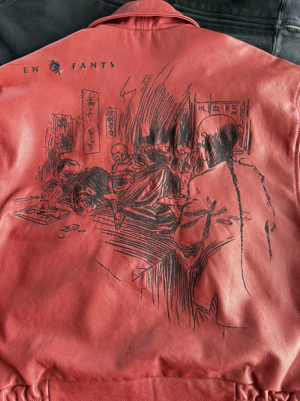 Opium Den Frank Red Leather Jacket