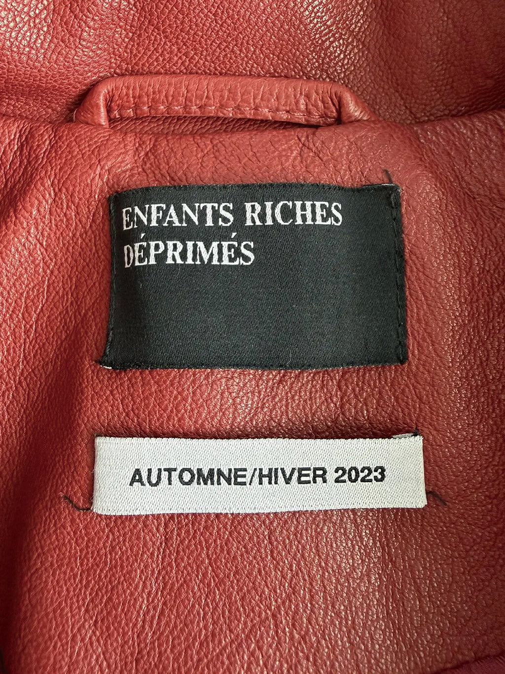 Opium Den Frank Red Leather Jacket