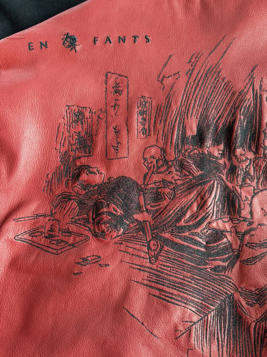 Opium Den Frank Red Leather Jacket