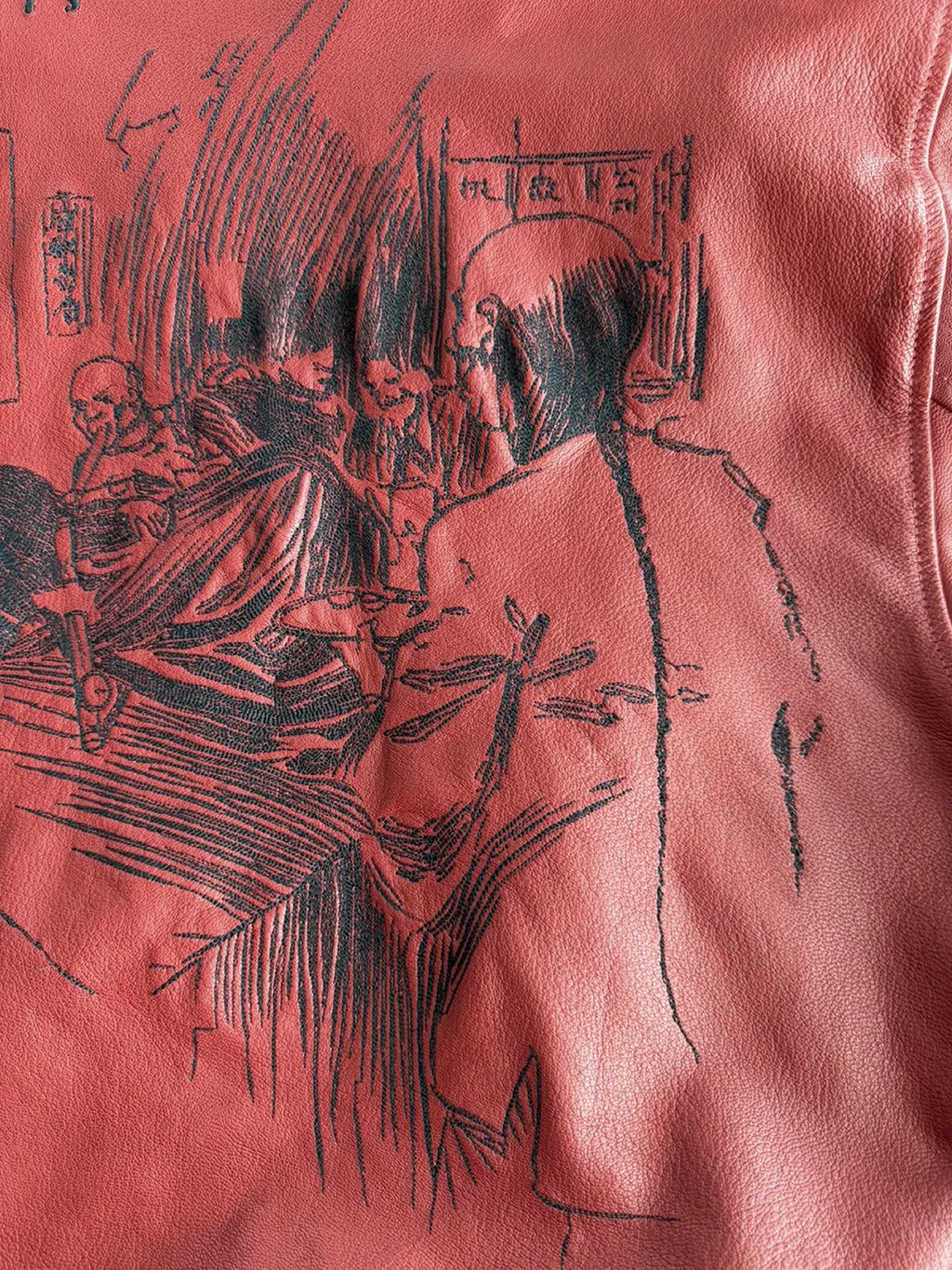 Opium Den Frank Red Leather Jacket