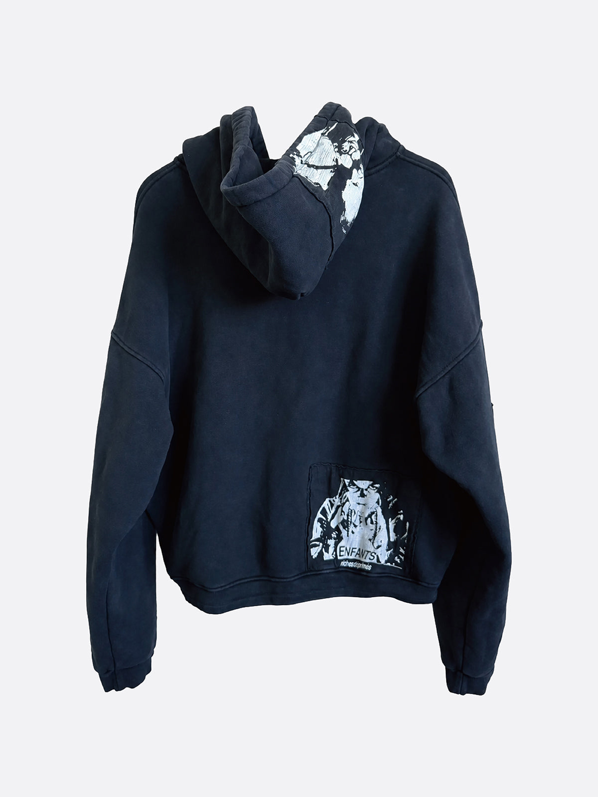 Gas Mask Patchwork Zip Up Hoodie