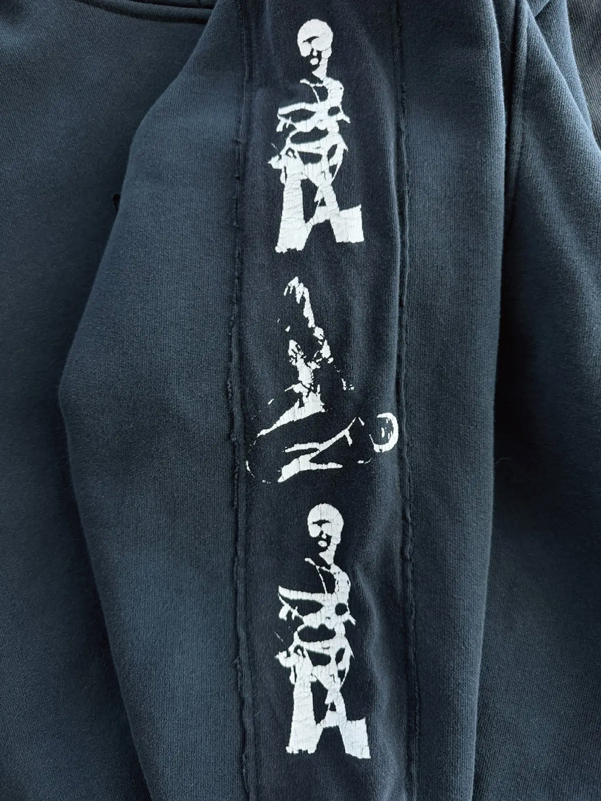Gas Mask Patchwork Zip Up Hoodie