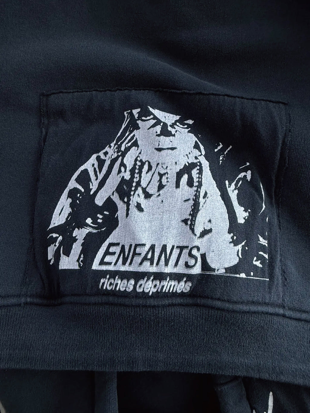 Gas Mask Patchwork Zip Up Hoodie