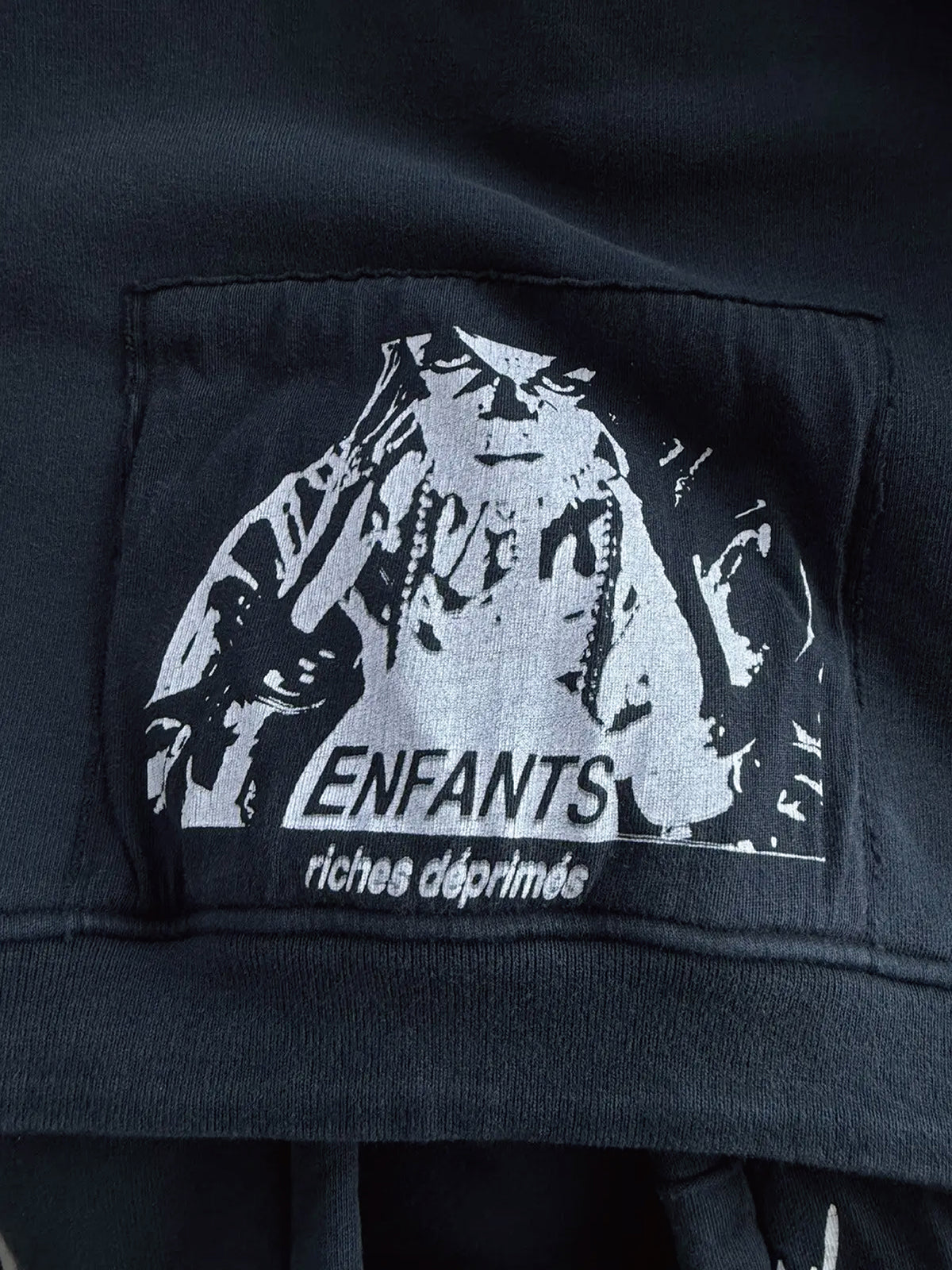 Gas Mask Patchwork Zip Up Hoodie
